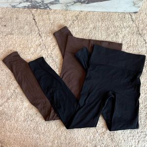 Babaton leggings (black & brown)
